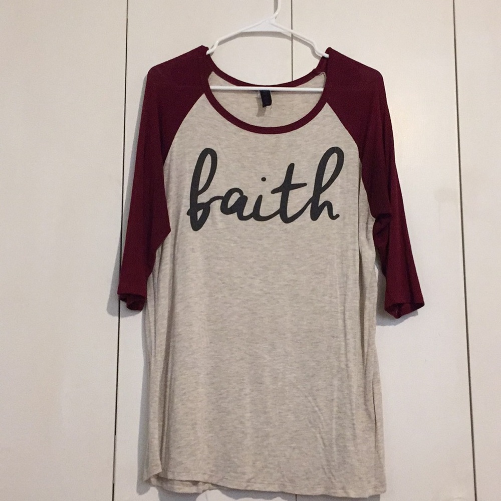 Faith baseball tee